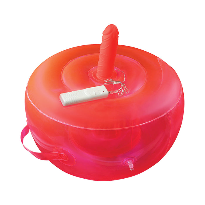 Bouncy Banger Inflatable Cushion with Wire Controller Vibrating Dildo