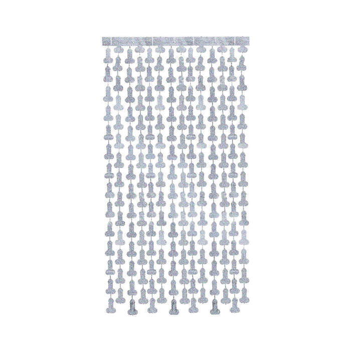 Glitterati Disco Party Penis Foil 6 ' Curtains 2-Piece Set