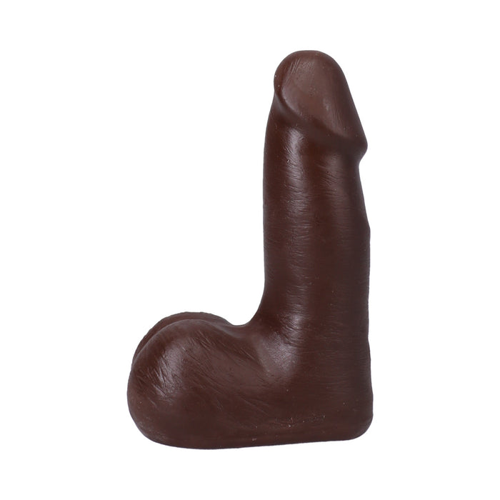 The Realistic Cock 5 in. ULTRASKYN Vac-U-Lock Dildo with Balls Chocolate