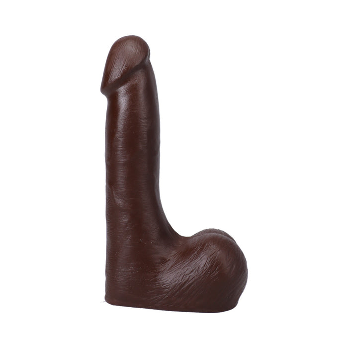 The Realistic Cock 7 in. ULTRASKYN Vac-U-Lock Dildo with Balls Chocolate