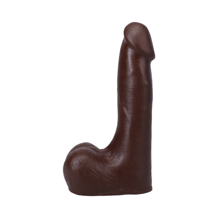 The Realistic Cock 7 in. ULTRASKYN Vac-U-Lock Dildo with Balls Chocolate