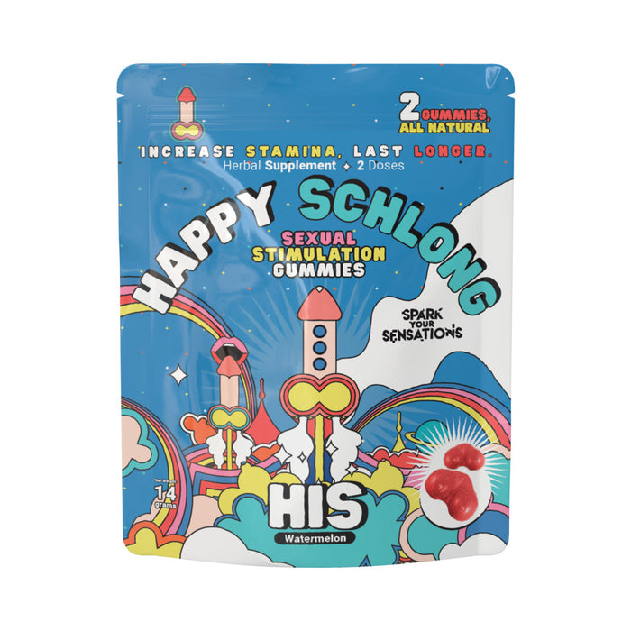 Happy Schlong His Sexual Stimulation Gummies 2-Pack 12-Piece Display