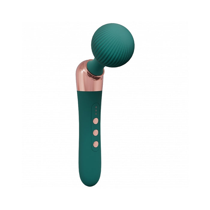 LoveLine Serenity Wand Silicone Rechargeable Splashproof Forest Green