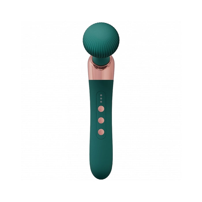 LoveLine Serenity Wand Silicone Rechargeable Splashproof Forest Green