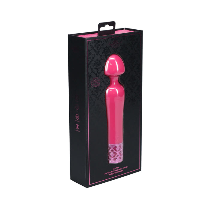 Royal Gems Scepter Silicone Rechargeable Vibrator Pink