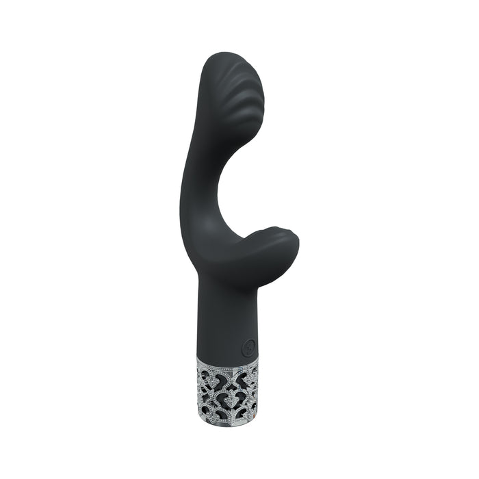 Royal Gems Majestic Silicone Rechargeable Vibrator Black