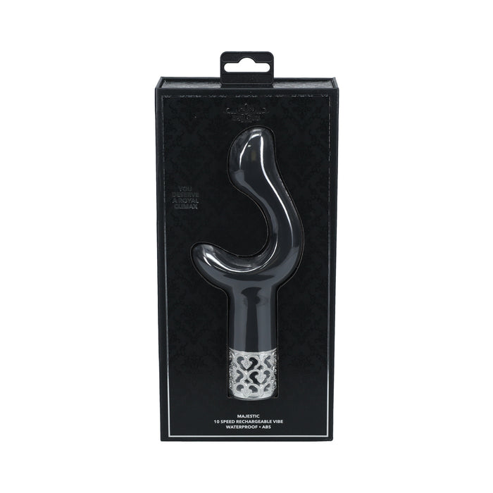 Royal Gems Majestic Silicone Rechargeable Vibrator Black