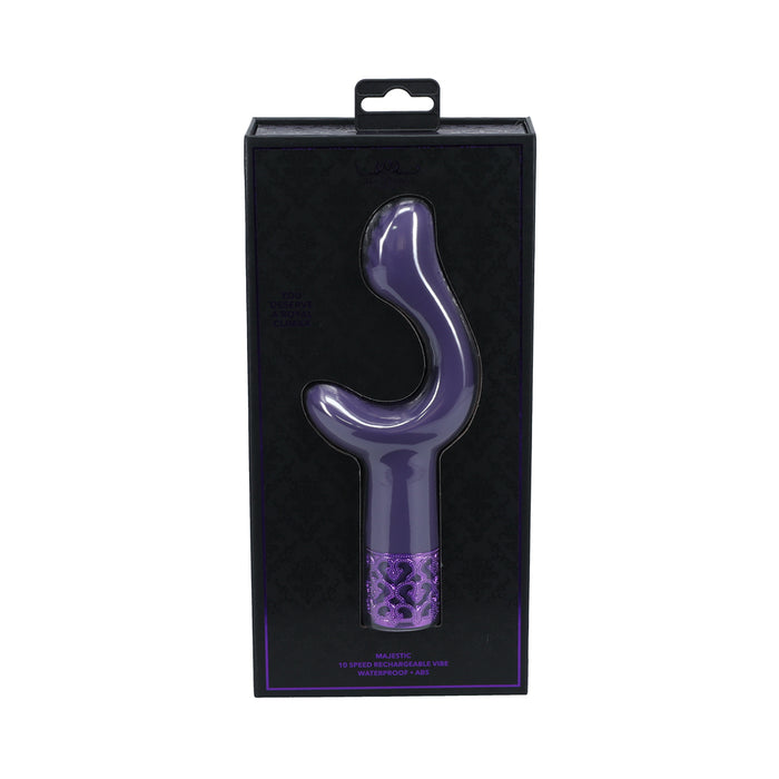 Royal Gems Majestic Silicone Rechargeable Vibrator Purple
