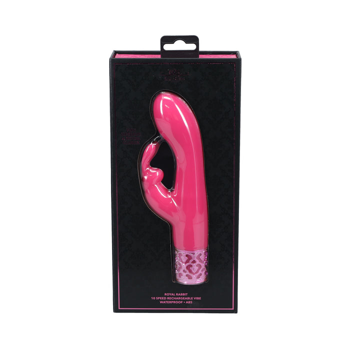Royal Gems Royal Rabbit Silicone Rechargeable Vibrator Pink