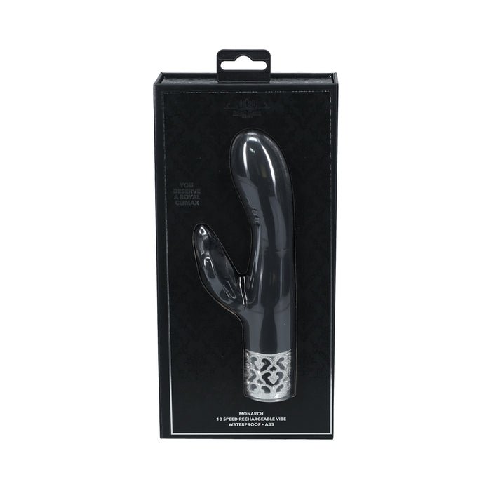 Royal Gems Monarch Silicone Rechargeable Vibrator Black