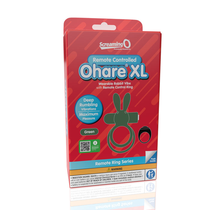 Screaming O Remote Controlled Ohare XL Vibrating Ring Green