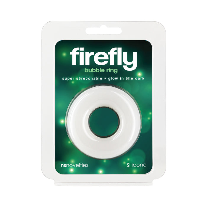 Firefly Bubble Ring Large Glow-in-the-Dark Cock Ring White