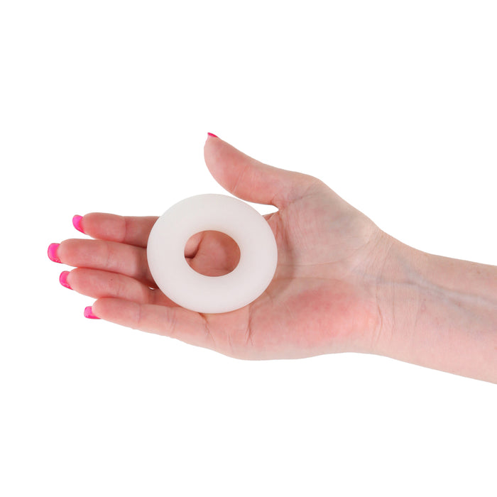 Firefly Bubble Ring Large Glow-in-the-Dark Cock Ring White