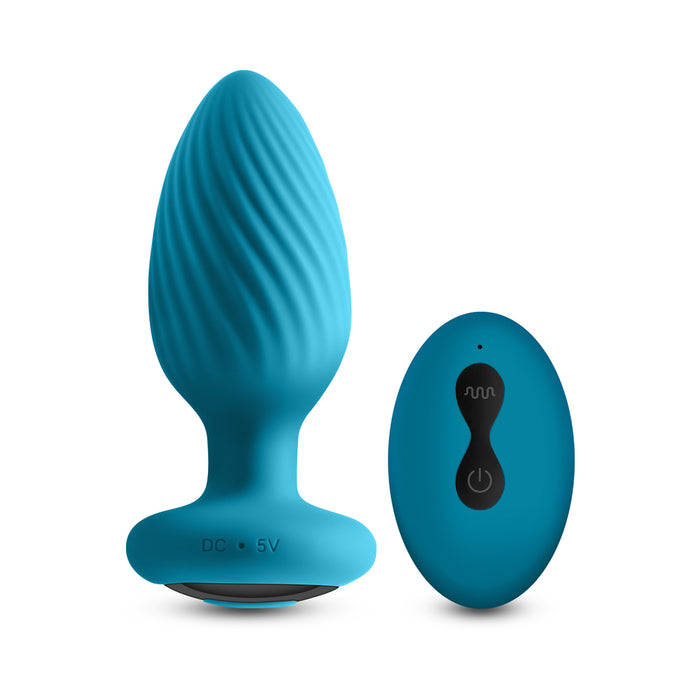 INYA Alpine 2.0 Gyrating and Vibrating Plug with Remote Teal