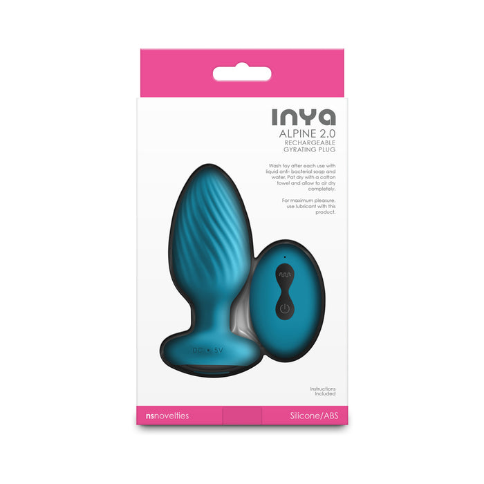 INYA Alpine 2.0 Gyrating and Vibrating Plug with Remote Teal
