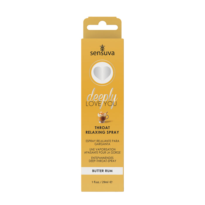 Sensuva Deeply Love You Throat Relaxing Spray Butter Rum 1 oz.