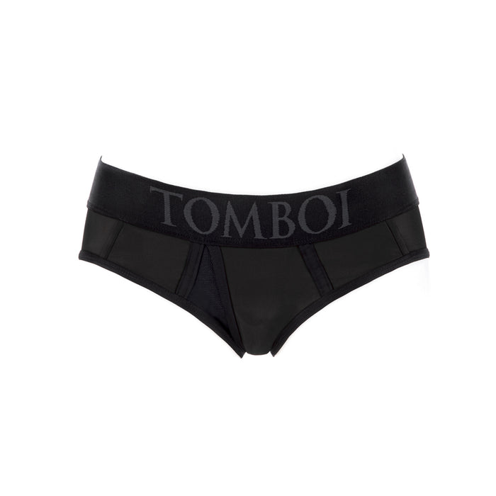 SpareParts Tomboi Cover Brief Style Underwear Harness Nylon Black/Black XS