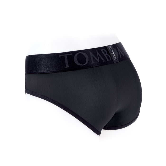 SpareParts Tomboi Cover Brief Style Underwear Harness Nylon Black/Black XS