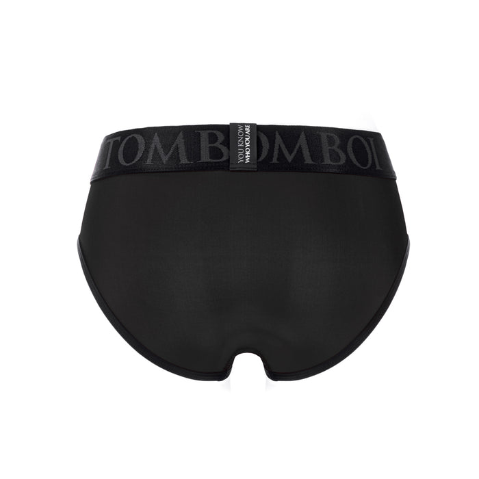 SpareParts Tomboi Cover Brief Style Underwear Harness Nylon Black/Black XS