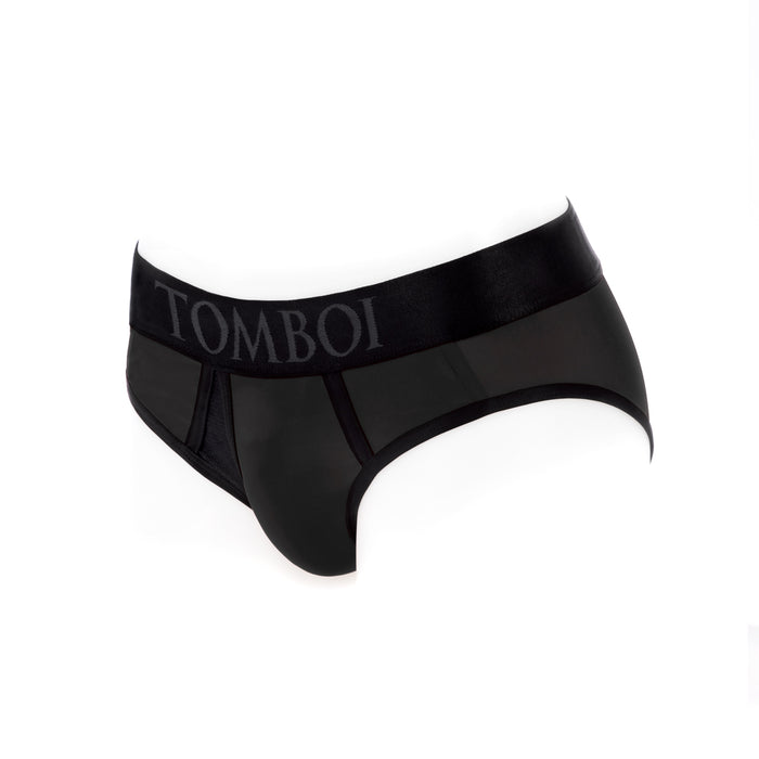 SpareParts Tomboi Cover Brief Style Underwear Harness Nylon Black/Black S