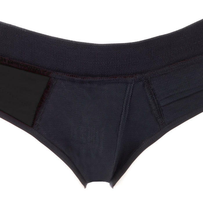 SpareParts Tomboi Cover Brief Style Underwear Harness Nylon Black/Black S