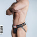 Oxballs Oxjok Slingjock Upthrust Slider-Strap Jock Black Iron 2XL