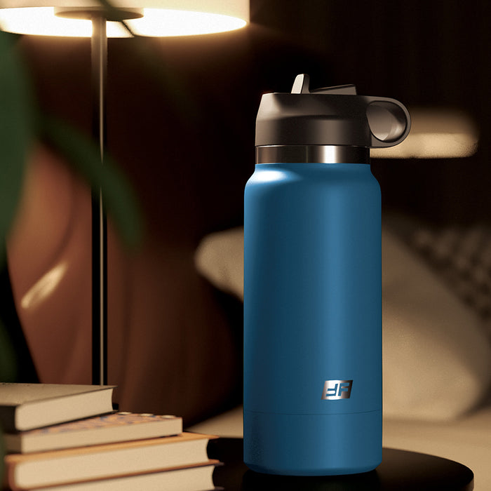 PDX Plus Fuck Flask Private Pleaser Discreet Stroker Blue Bottle Light