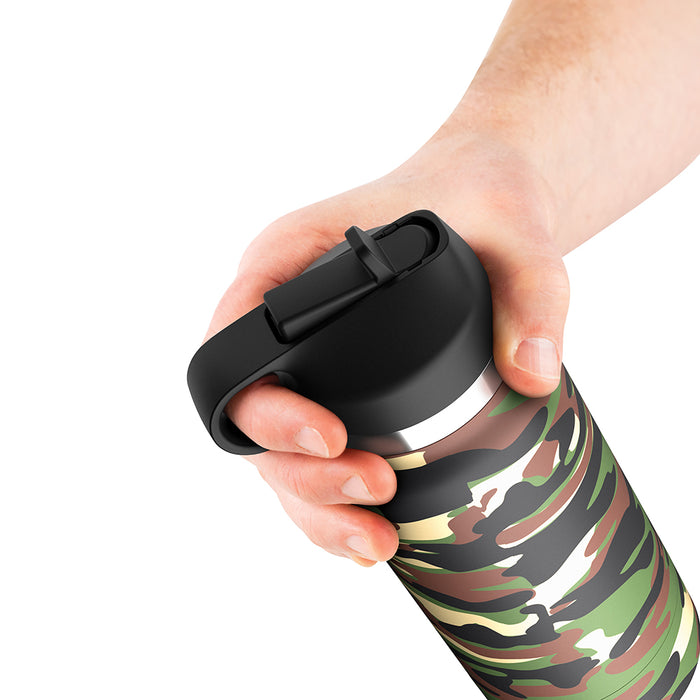 PDX Plus Fap Flask Happy Camper Discreet Stroker Camo Frosted