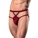 Male Power Lucifer Strappy Jock Burgundy L/XL