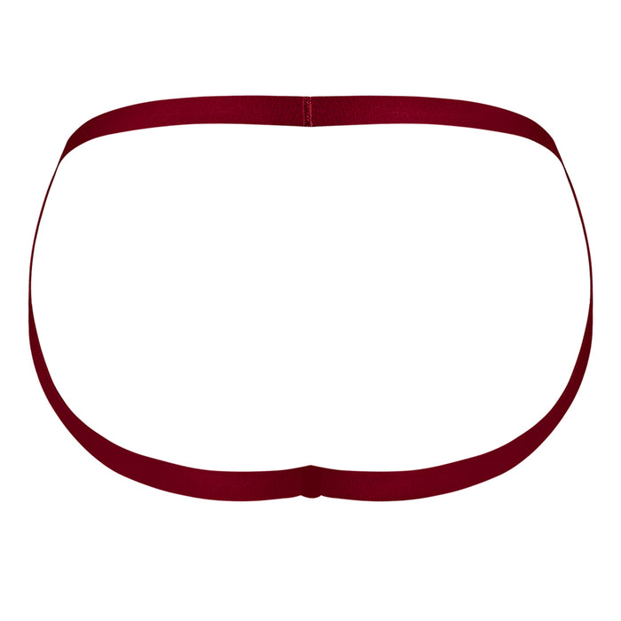 Male Power Lucifer Strappy Jock Burgundy L/XL