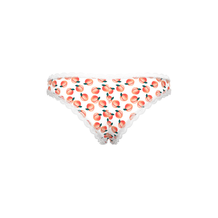 Magic Silk Sweet Treats Crotchless Boy Short with Lube Peach S/M