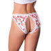 Magic Silk Sweet Treats Split Back & Crotchless Panty with Lube Peach S/M