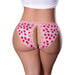 Magic Silk Sweet Treats Split Back & Crotchless Panty with Lube Strawberry Queen Size