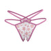 Magic Silk Daisy Split Crotch Thong Daisy Print S/M