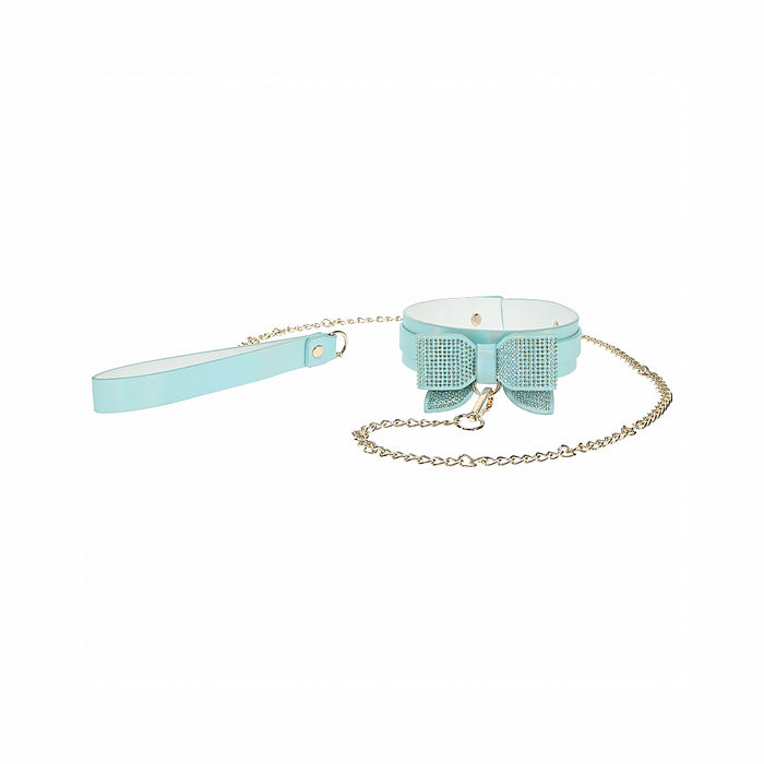 Ouch! Paris Collection Collar with Leash Blue