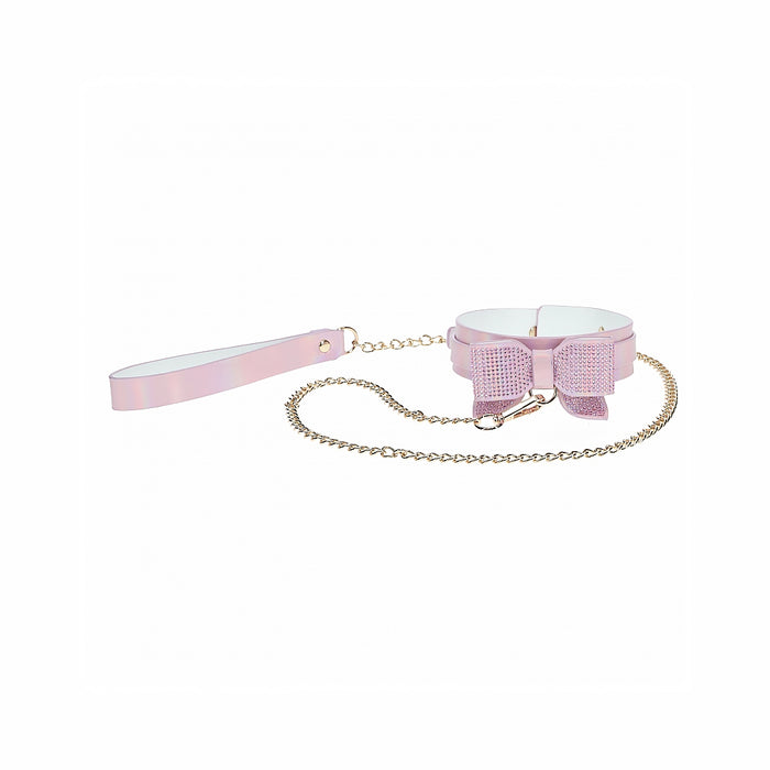 Ouch! Paris Collection Collar with Leash Pink