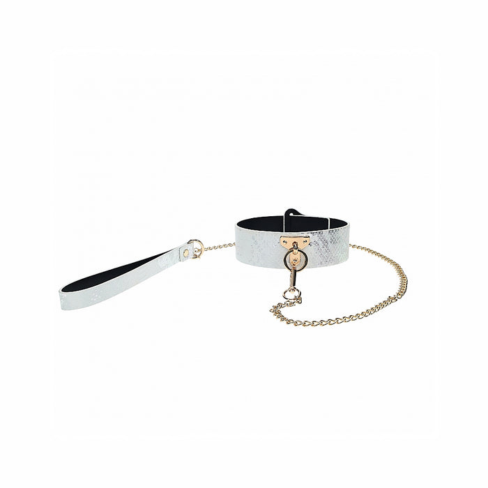 Ouch! Florence Collection Collar with Leash White