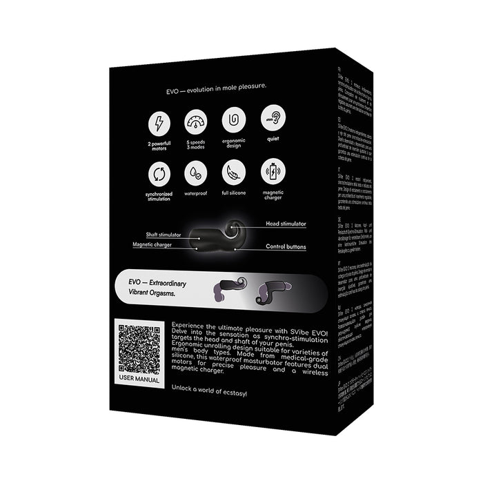 SVibe Snail Evo Rechargeable Masturbator Black
