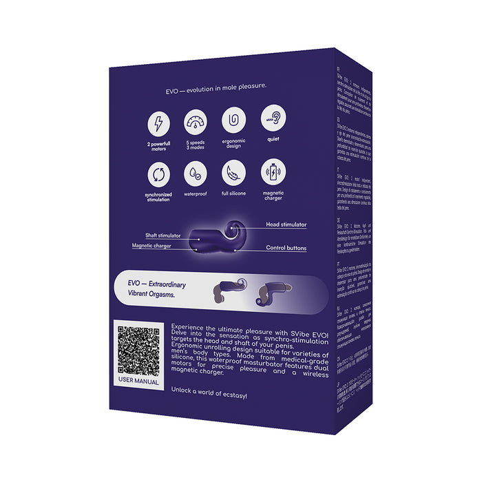 SVibe Snail Evo Rechargeable Masturbator Navy