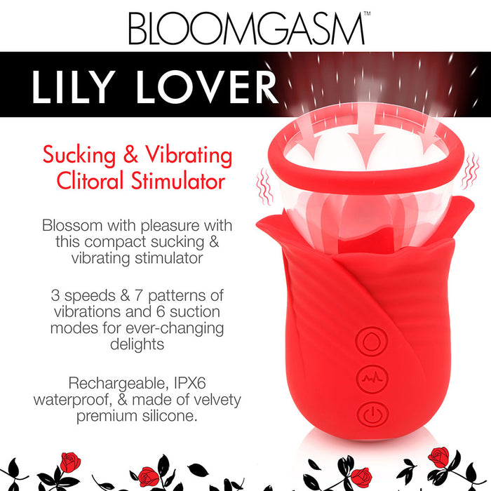 Bloomgasm Lily Lover Sucking & Vibrating Clitoral Stimulator