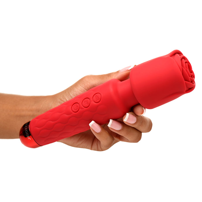 Bloomgasm Pleasure Rose 10X Silicone Wand with Rose Attachment