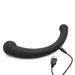 Master Series 10X Vibra-Crescent Vibrating Silicone Dual Ended Dildo Black
