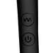 Master Series 10X Vibra-Crescent Vibrating Silicone Dual Ended Dildo Black
