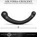 Master Series 10X Vibra-Crescent Vibrating Silicone Dual Ended Dildo Black