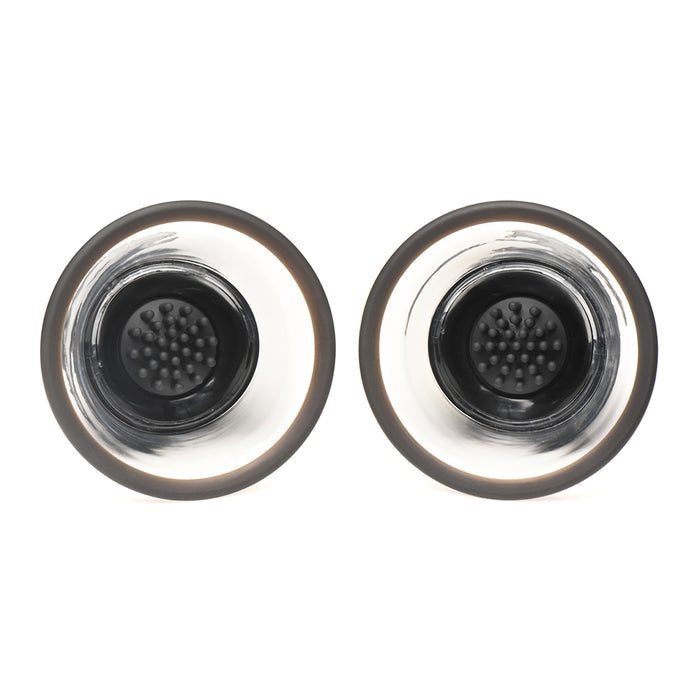 Size Matters 10X Rotating Silicone Nipple Suckers with 4 Attachments Black