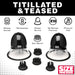 Size Matters 10X Rotating Silicone Nipple Suckers with 4 Attachments Black