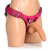 Strap U Bodice Deluxe Leather Corset Harness Pink