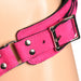Strap U Bodice Deluxe Leather Corset Harness Pink