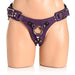 Strap U Bodice Deluxe Leather Corset Harness Purple