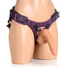 Strap U Bodice Deluxe Leather Corset Harness Purple